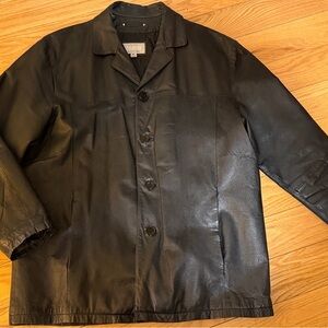 Wilsons Leather Black Shirt Jacket